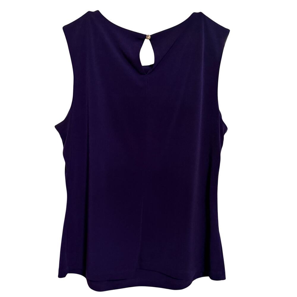 EUC Calvin Klein dressy purple top Petite Medium workplace dressy elegant - Picture 3 of 7